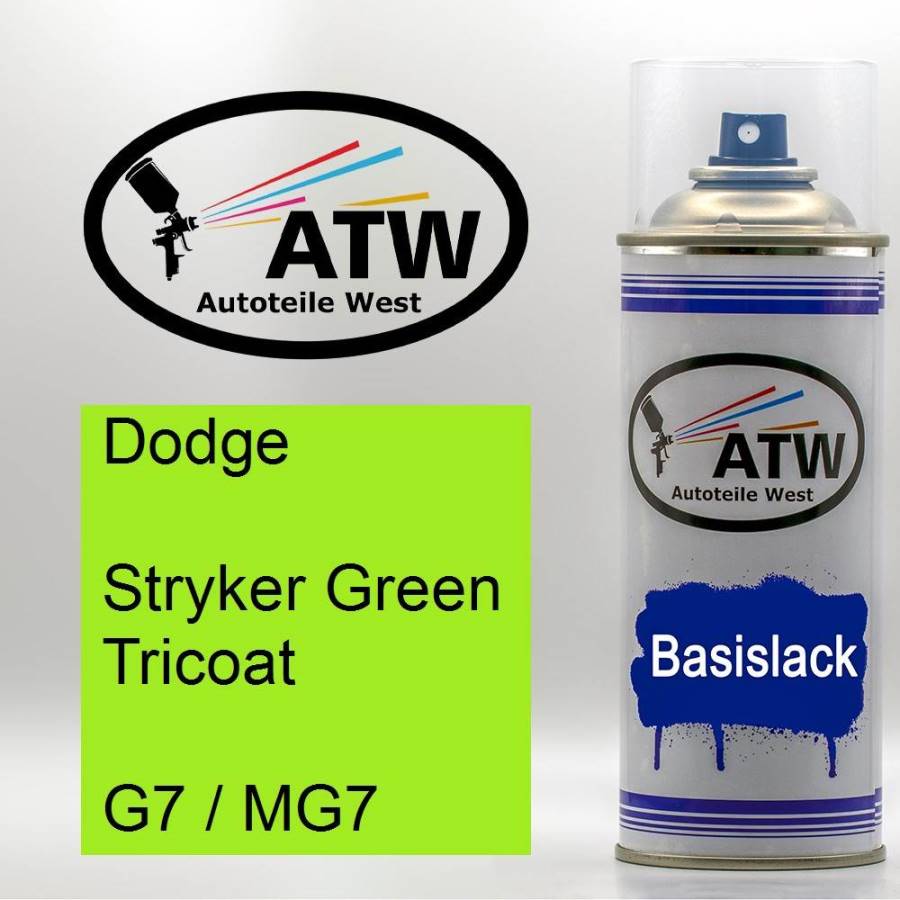 Dodge, Stryker Green Tricoat, G7 / MG7: 400ml Sprühdose, von ATW Autoteile West.